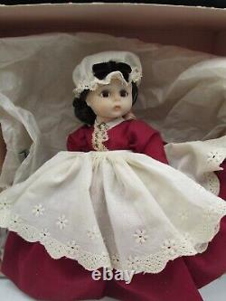 Set Of 6 Vintage 8 Madame Alexander Little Women Porcelain Dolls Stands Boxes