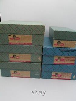 Set Of 6 Vintage 8 Madame Alexander Little Women Porcelain Dolls Stands Boxes