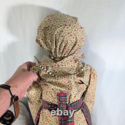 Set Vintage 32 William Wallace Jr Grandma & Grandpa Overalls Porcelain Doll