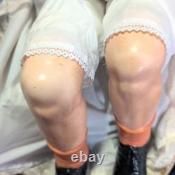 Set Vintage 32 William Wallace Jr Grandma & Grandpa Overalls Porcelain Doll