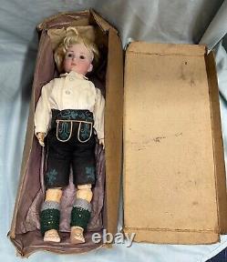 Simon and Halbig S&H Pouty boy doll Roman Numeral III original box head repair