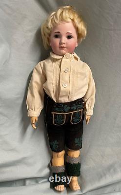 Simon and Halbig S&H Pouty boy doll Roman Numeral III original box head repair