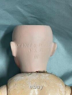 Simon and Halbig S&H Pouty boy doll Roman Numeral III original box head repair