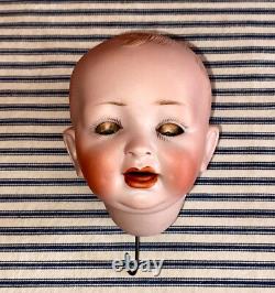 Solid Dome 13 Hertel Schwab 151 German Bisque Head Character Baby Doll, Antique