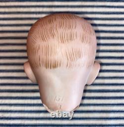 Solid Dome 13 Hertel Schwab 151 German Bisque Head Character Baby Doll, Antique