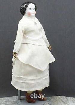 Splendid Antique German China Doll All Original