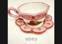 Strawberry Shortcake Porcelain Tea Set 2004 Complete New In Box VTG Great Item