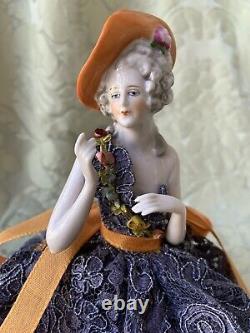 Superb Half-doll/demi-figurine/teepuppe/powder Box/buste/fasold & Stauch