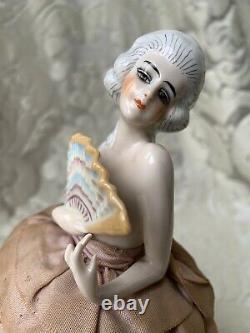 Superb & Rare Half-doll/demi-figurine/teepuppe/sewing Box/buste/fasold & Stauch