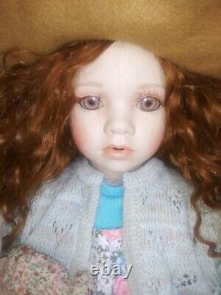 TARA By Artist Linda Steele. 23 Wild Red Hair Porcelain Doll. EUC. VTG. RARE