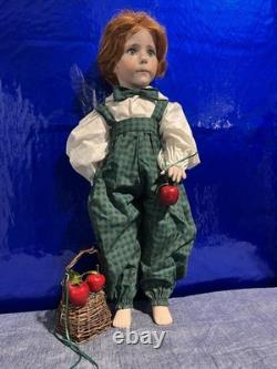 THE DOLL MAKER VTG Apple Annie and Apple Andy Set FULLY PORCELAIN By Linda Rick