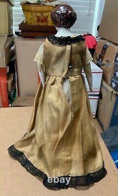 Tall Vintage Antique Ruth Gibbs Godey Lady Women Doll with Dress on stand