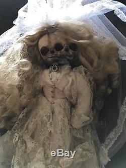 The Bride Special Edition Skull Dolly Vintage Rewoked Doll OOAK Gothic