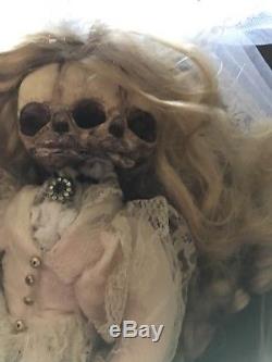 The Bride Special Edition Skull Dolly Vintage Rewoked Doll OOAK Gothic