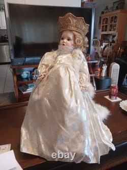 The Doll Maker Talon 33in Porcelain Collector Doll, Linda Rick Signed, COA Stand