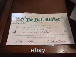 The Doll Maker Talon 33in Porcelain Collector Doll, Linda Rick Signed, COA Stand