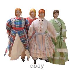 The March Girls Little Women Yield House Doll Set Porcelain Vintage