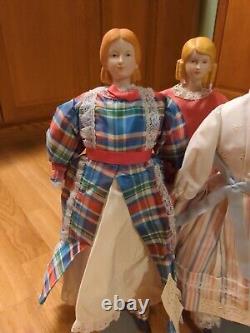 The March Girls Little Women Yield House Doll Set Porcelain Vintage