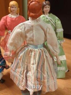 The March Girls Little Women Yield House Doll Set Porcelain Vintage