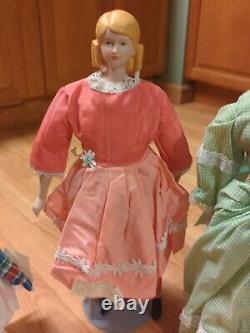 The March Girls Little Women Yield House Doll Set Porcelain Vintage