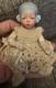 Thu Tam Artist Doll Repro German Blue Bisque Bonnet Head 5 3/4 In Crochet Outfit