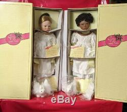 Two Christine Orange Seraphina Porcelain Dolls Ltd With Coa Elite Doll