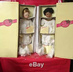 Two Christine Orange Seraphina Porcelain Dolls Ltd With Coa Elite Doll