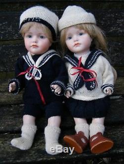 Two Reproduction Vintage Kammer Reinhardt KR #114 Ceramic Bisque 10 Dolls