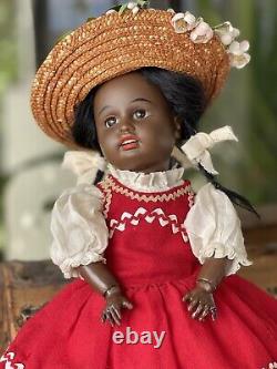 Ultra Rare 14 Black Gebruder Kuhnlenz Character Doll, Circa 1884 on