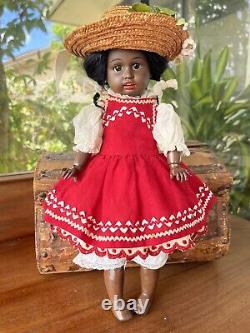 Ultra Rare 14 Black Gebruder Kuhnlenz Character Doll, Circa 1884 on