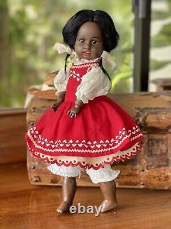 Ultra Rare 14 Black Gebruder Kuhnlenz Character Doll, Circa 1884 on