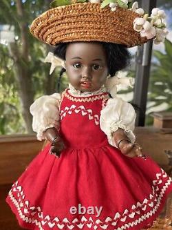 Ultra Rare 14 Black Gebruder Kuhnlenz Character Doll, Circa 1884 on