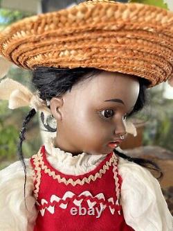 Ultra Rare 14 Black Gebruder Kuhnlenz Character Doll, Circa 1884 on