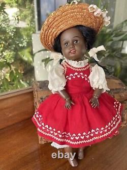 Ultra Rare 14 Black Gebruder Kuhnlenz Character Doll, Circa 1884 on