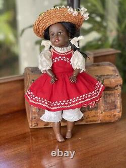 Ultra Rare 14 Black Gebruder Kuhnlenz Character Doll, Circa 1884 on