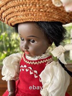 Ultra Rare 14 Black Gebruder Kuhnlenz Character Doll, Circa 1884 on