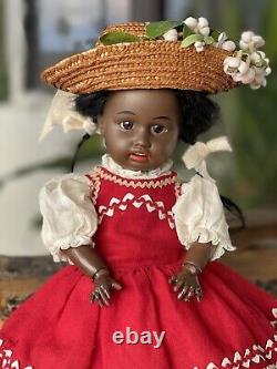 Ultra Rare 14 Black Gebruder Kuhnlenz Character Doll, Circa 1884 on