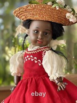 Ultra Rare 14 Black Gebruder Kuhnlenz Character Doll, Circa 1884 on