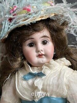 Unidentified Antique 12 German  Handwerck Bisque Head Doll Pierced Ears