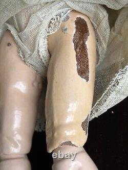 Unidentified Vintage 13.5 Artist Reproduction  Bisque Head Comp. Body Doll