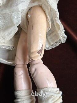 Unidentified Vintage 13.5 Artist Reproduction  Bisque Head Comp. Body Doll