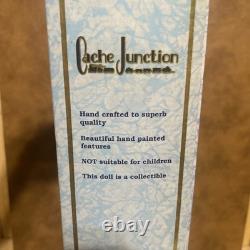 Unique Cache Junction Porcelain Doll Hand Crafted Blonde Hair Blue Eyes