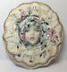 Unique Vintage Baby Doll Face Pin Brooch Porcelain Head Great Cz Stones Large