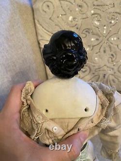 Unusual 14 Sweet Face Antique Jenny Lind China Doll With Antique Dress Body As Is