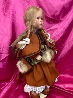 Ute Kase Lepp GERDA Art Doll LE #14/20 German Bisque Folklore Costume Fur Signed