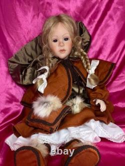 Ute Kase Lepp GERDA Art Doll LE #14/20 German Bisque Folklore Costume Fur Signed