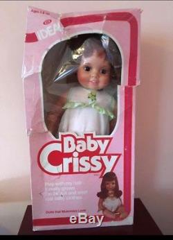 VINTAGE 1973 IDEAL 24 Life size BABY CRISSY Doll in Original Box Rare Find