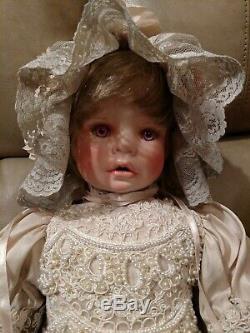 VINTAGE 1998 Porcelain Doll 27 Tall(SIGNED 195/300)PreOwned ABSOLUTELY STUNNING