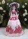 Vintage Beautiful 20 Porcelain Doll With Gorgeous Hand Made Crochet Dress