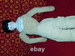 VINTAGE Doll with Porcelain Head & Shoulders Made In Germany 1890'S Nice Cond